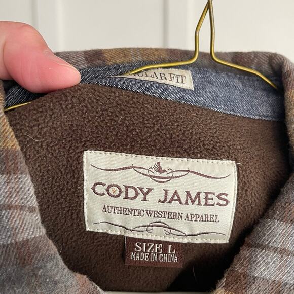 Cody James Mens large fleece lined flannel Shirt - Picture 3 of 5